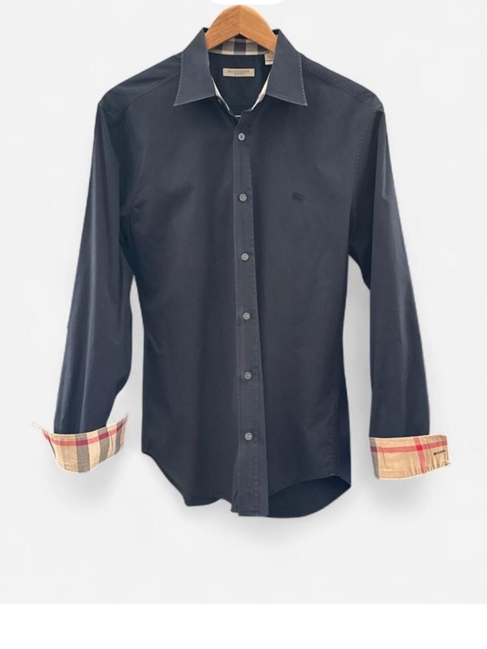 Burberry Men’s Button‑Down Shirt size M Signature Check Cuff quiet luxury preppy